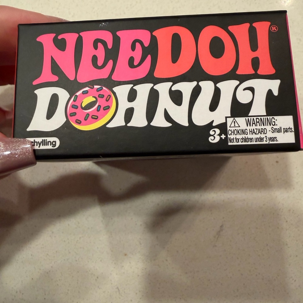Schylling Needoh Pink Donut Sensory Toy - Switch & Swap Frosting - Picture 4 of 6